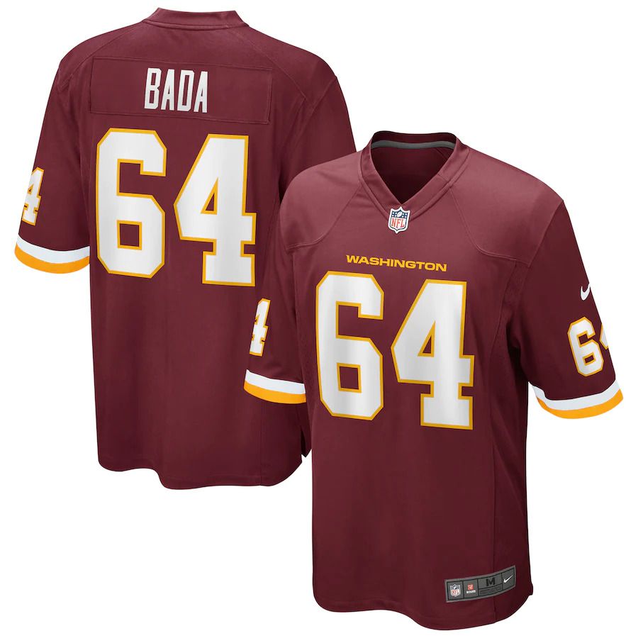 Men Washington Redskins 64 David Bada Nike Burgundy Game Player NFL Jersey